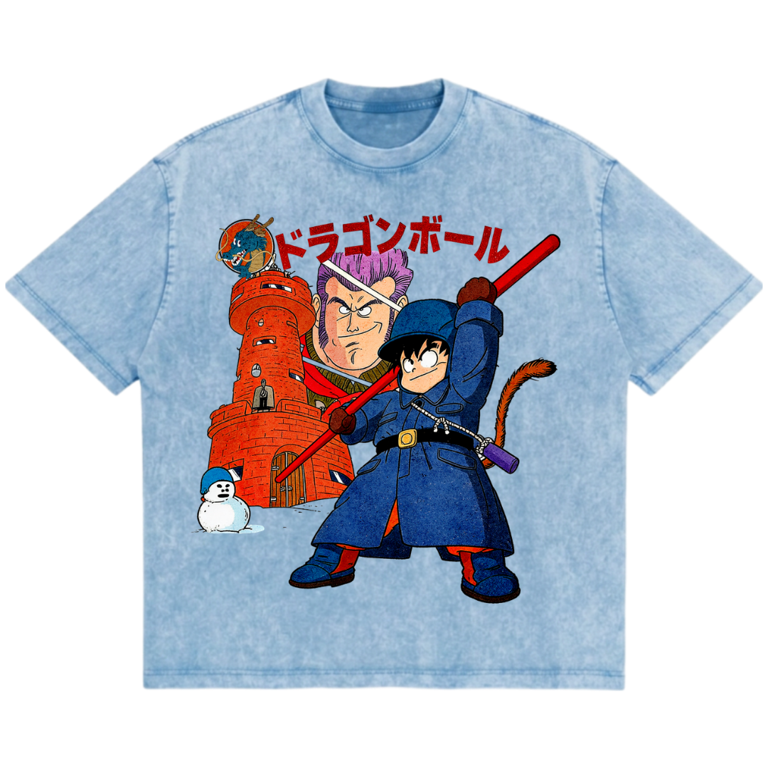 Dragon Ball Kid Goku Jingle Village Assault Vintage Shirt