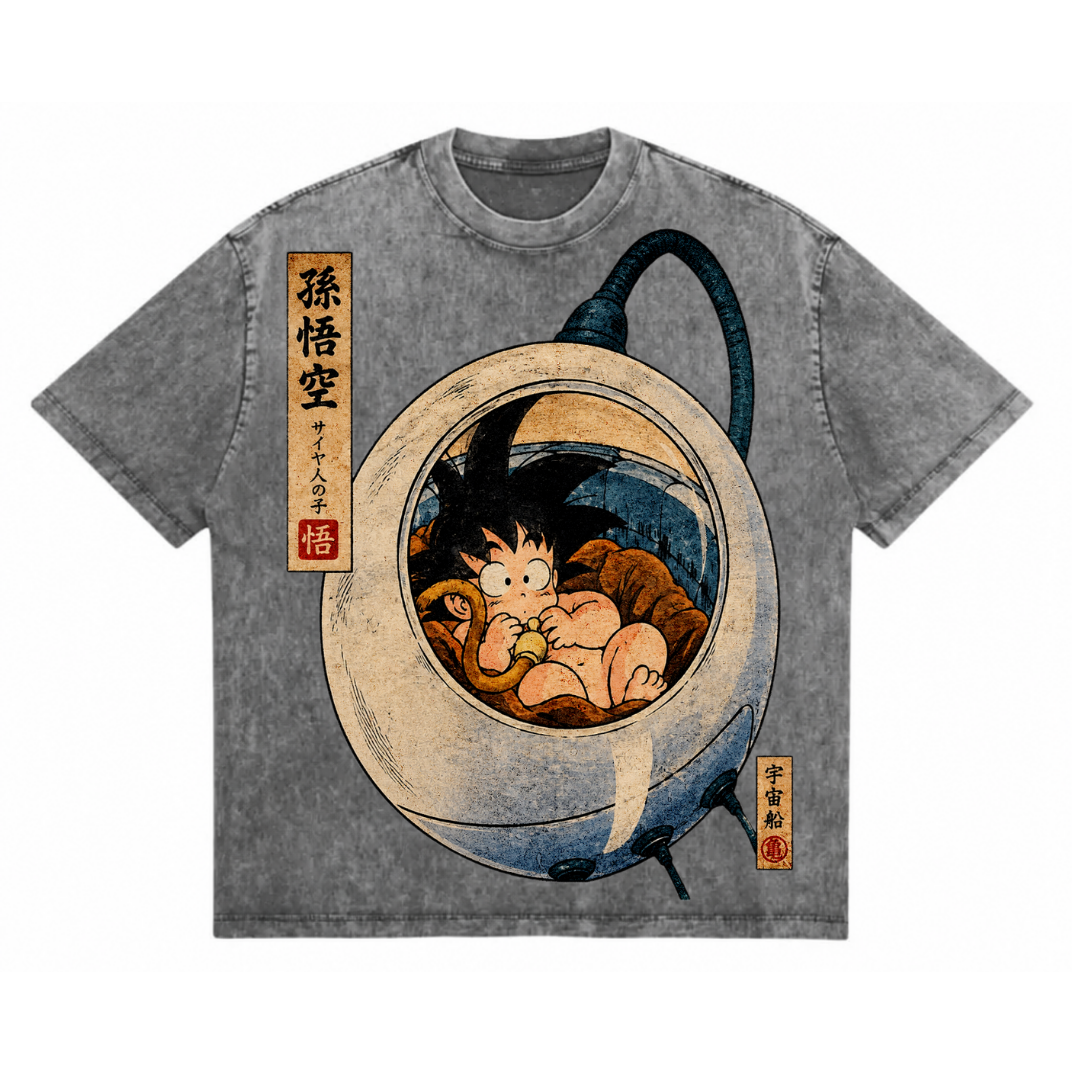 The Birth of Goku - Saiyan Capsule Tee