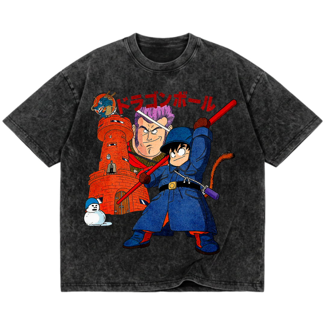Dragon Ball Kid Goku Jingle Village Assault Vintage Shirt